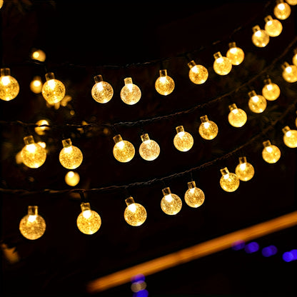 Zonne LED Bubbel- en Striplamp met 8 Lichtmodi voor Buiten