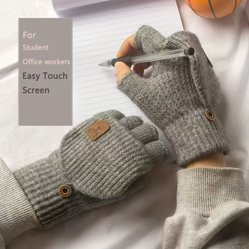 Gebreide Halfvinger Handschoenen Voor Warme Handen En Optimale Bewegingsvrijheid