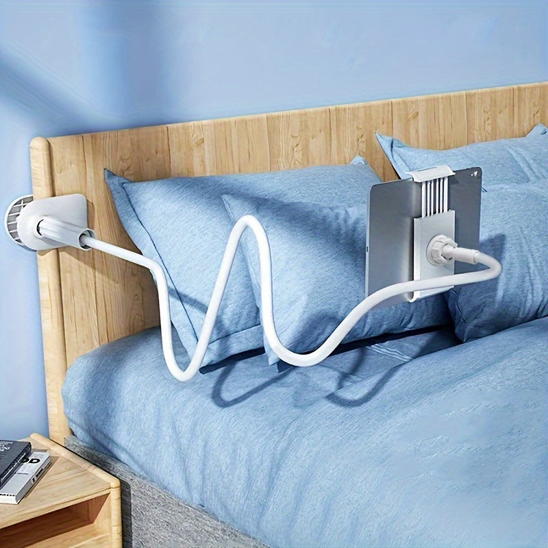 360° Draaibare Telefoon- & Tabletstandaard – Flexibele Spiraalvoet voor Bed & Bank