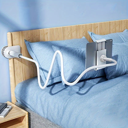 360° Draaibare Telefoon- & Tabletstandaard – Flexibele Spiraalvoet voor Bed & Bank