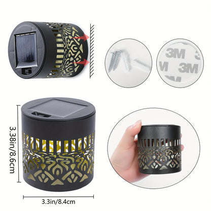 Solar Buitenlampen 2stuks voor Tuin & Hek – Metalen Design, Zonne-energie, Decoratieve Wandlampen