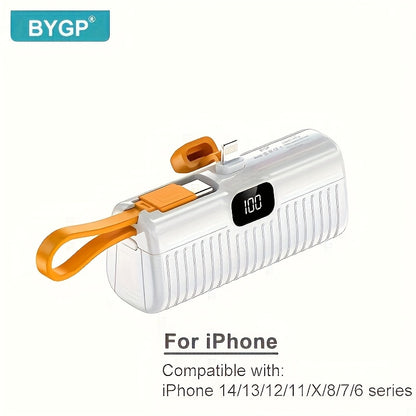 BYGP Mini Powerbank 5000mAh – Zakformaat Back-up voor iPhone & Android