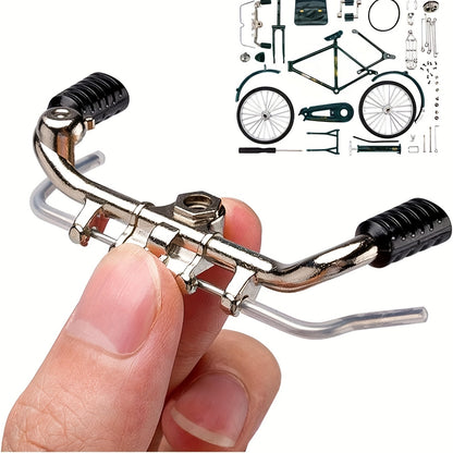 Miniatuur vintage fiets bouwset van aluminium