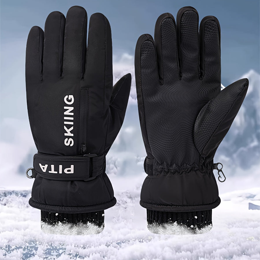 Skihandschoenen met Touchscreenfunctie – Versterkt en Warm voor Outdoorgebruik