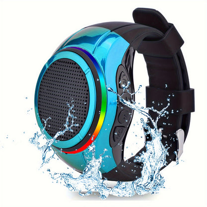 Draagbare Draadloze Speaker Horloge – Clip-on Mini Speaker met Microfoon, MP3, TWS & RGB