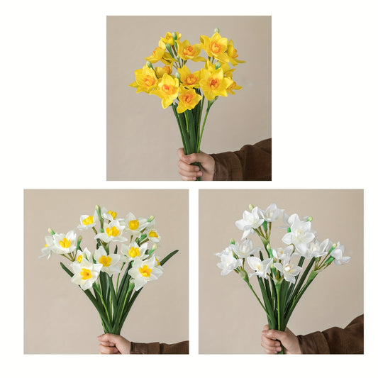 Kunstmatige Narcissen – Realistische Lentebloemen, Set van 5