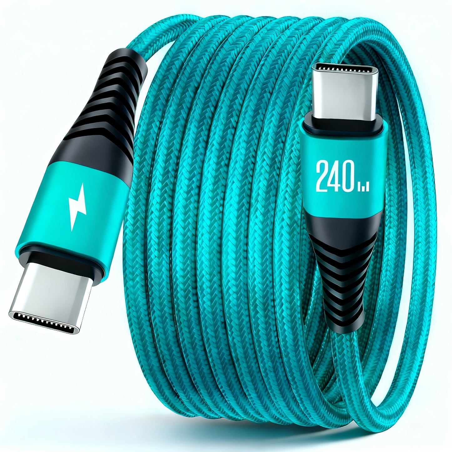 Gevlochten USB‑C Kabel met Snelladen (240W)