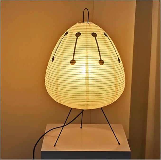 Japanse Reispapier Tafellamp Met Retro Design