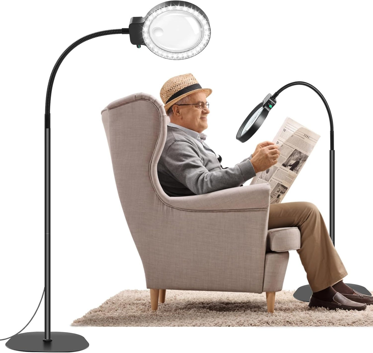 Led Vergrootlamp Met 10×/30× Optiek En Flexibele Arm