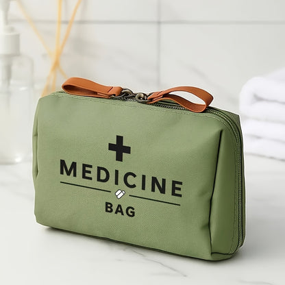 Vintage Reis Organizer met Medicijnlabel en Meerdere Vakken