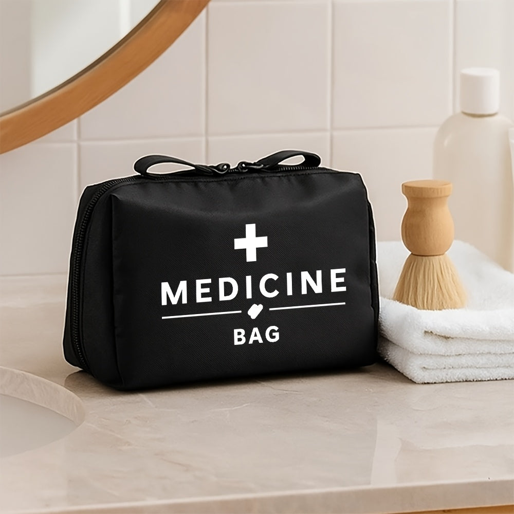 Vintage Reis Organizer met Medicijnlabel en Meerdere Vakken