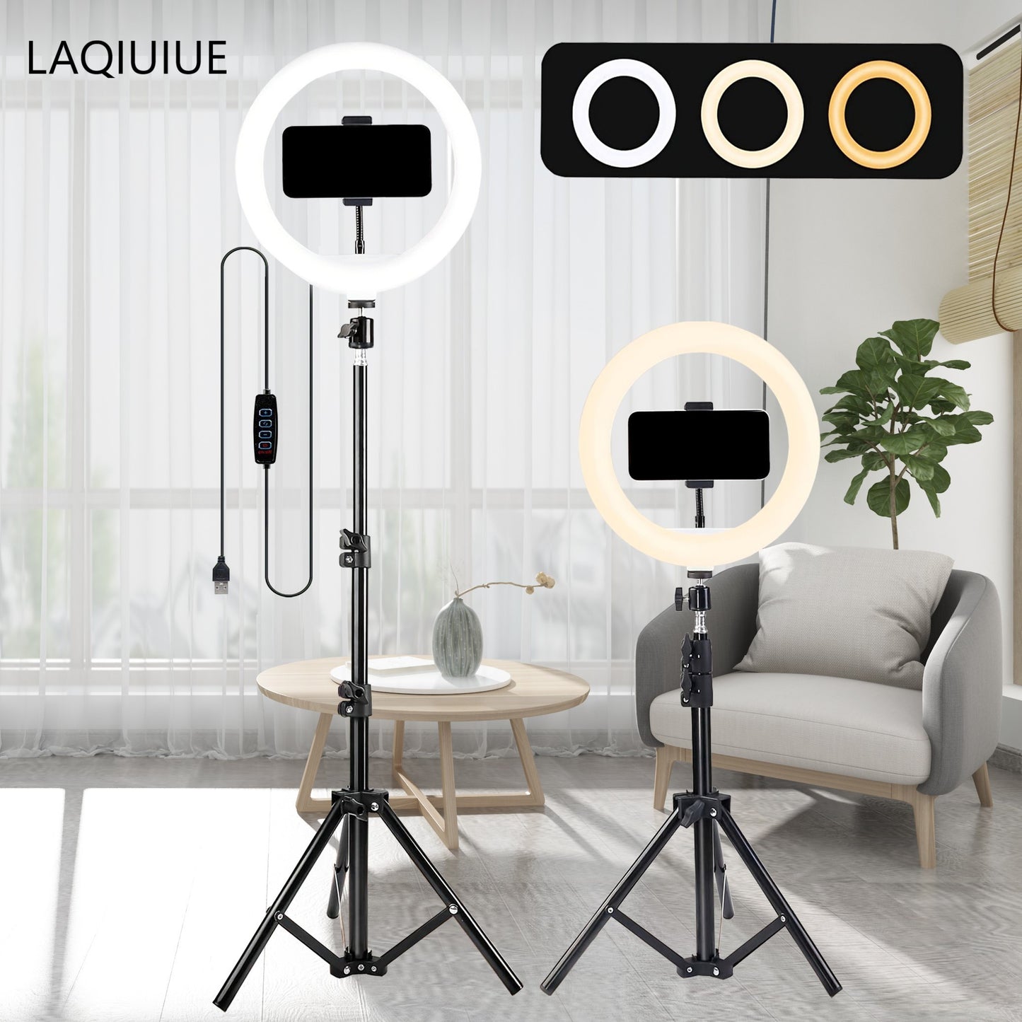 LED Ringlicht 10‑inch met Verstelbaar Statief