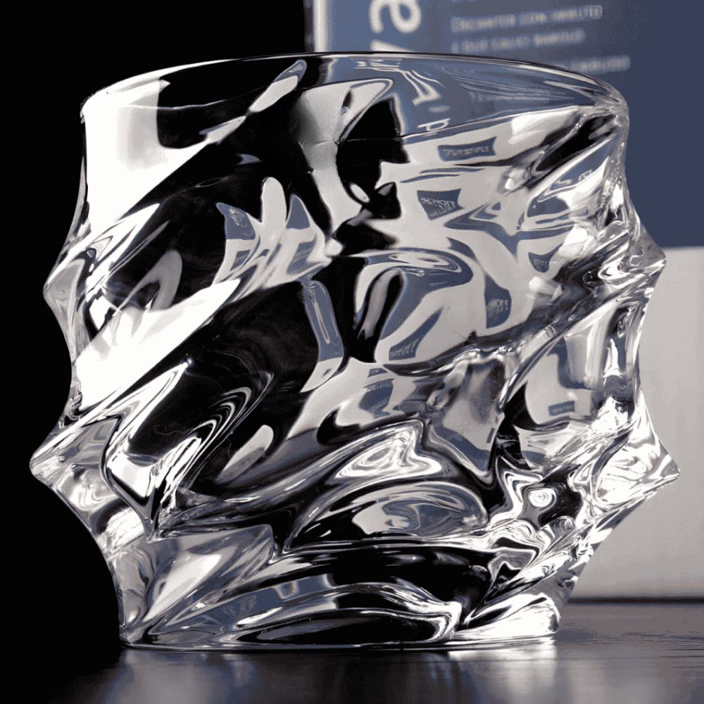 Kristallen Whiskyglas Met Geslepen Structuur Voor Sterke Dranken