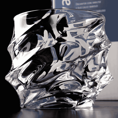Kristallen Whiskyglas Met Geslepen Structuur Voor Sterke Dranken