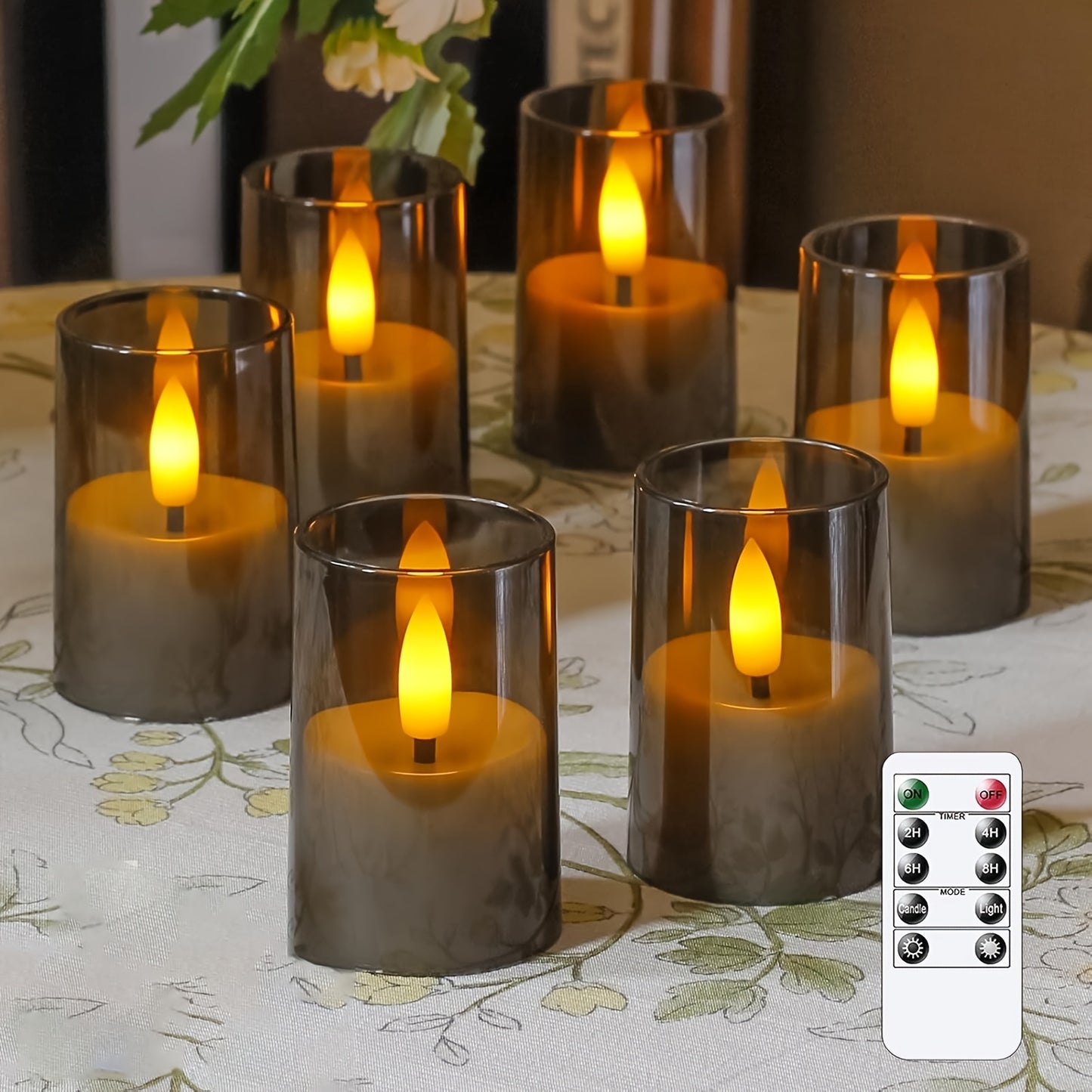 Vlamloze LED-kaarsen – 6-pack acryl flikkerende kaarsen met afstandsbediening voor huisdecoratie en feestelijke sfeer