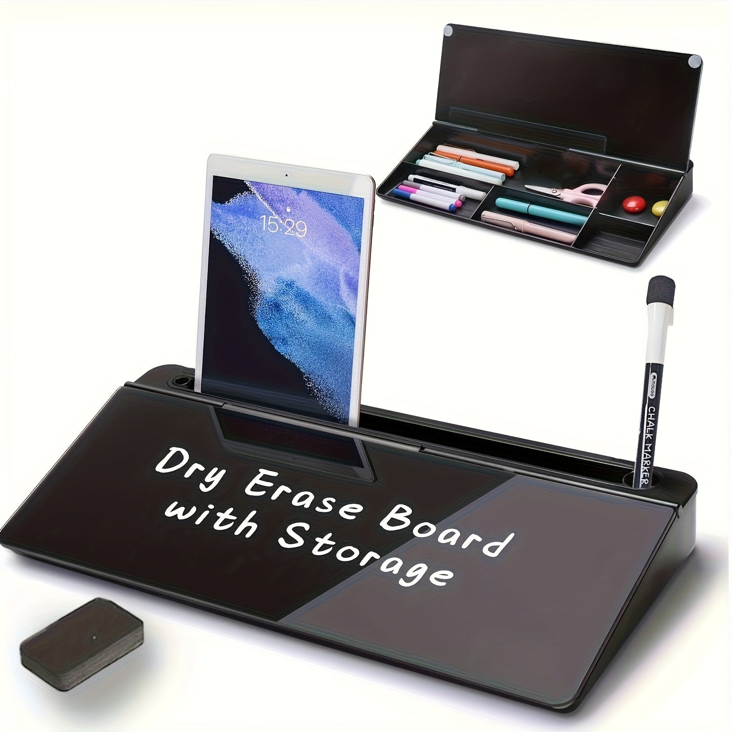 Efficiënt Werken in Eén Beweging – Glazen Desktop Whiteboard met Organizer