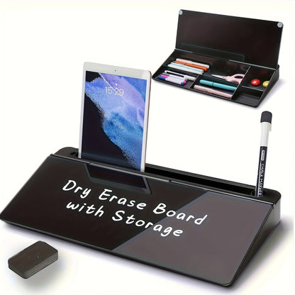 Efficiënt Werken in Eén Beweging – Glazen Desktop Whiteboard met Organizer