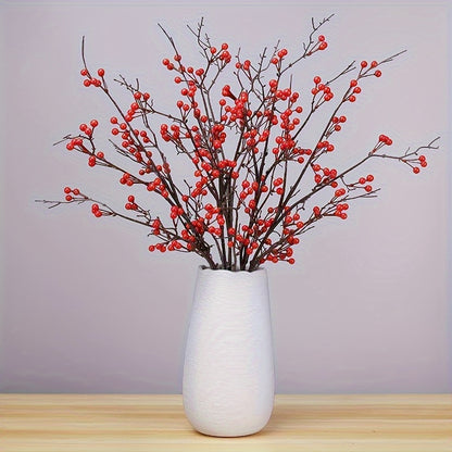 BerryGlow Bessenstelen – 4 Stuks Glanzende Kunsttakken voor Feestelijke Decoratie