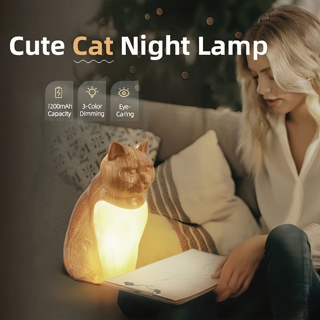 Schattig Katten Nachtlampje met Touch‑Bediening