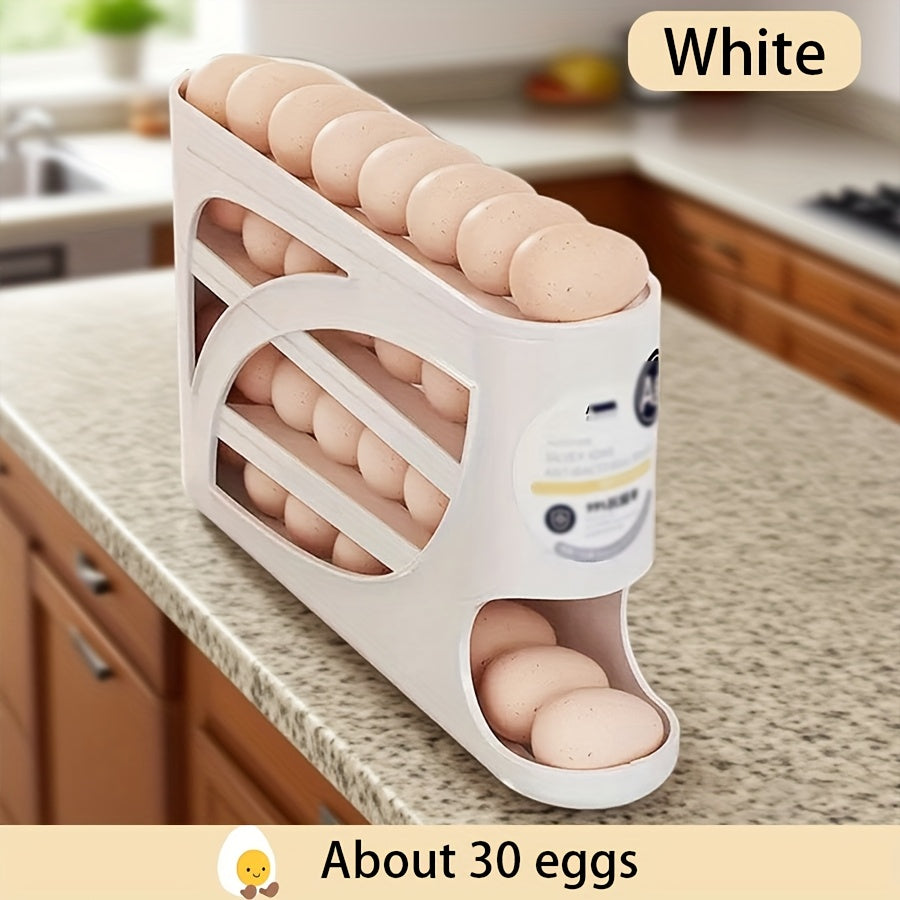 EggSlide Organizer – Stapelbare Automatische Eierhouder voor Koelkast en Keukenopslag