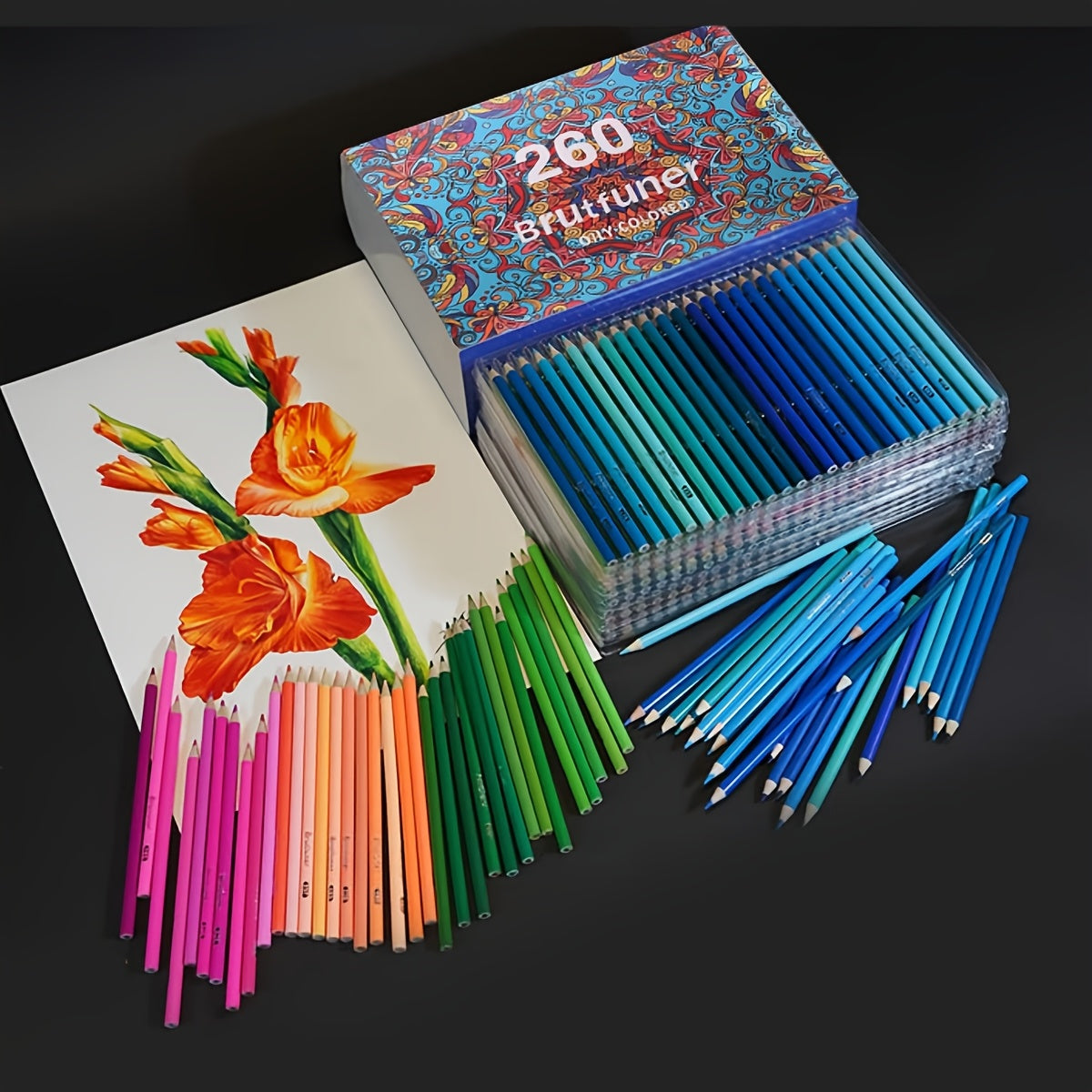 Olie-gebaseerde kleurpotlodenset – 72/180/520 stuks met zachte kern voor professioneel en creatief gebruik