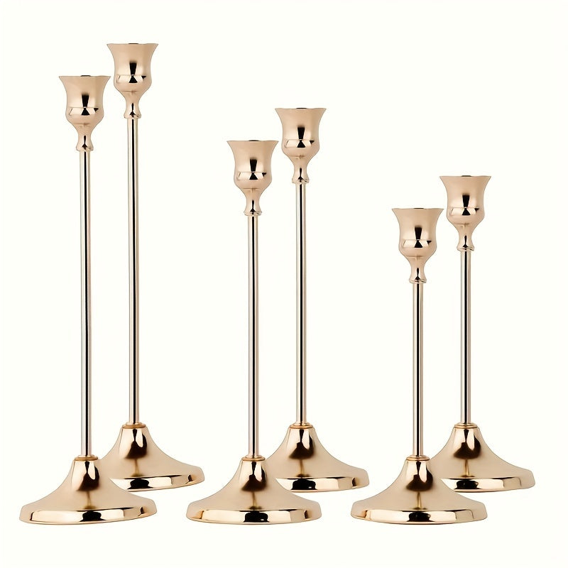 Goudlicht Vintage Kaarsenhouderset – Tijdloze Sfeer voor Elk Feestmoment