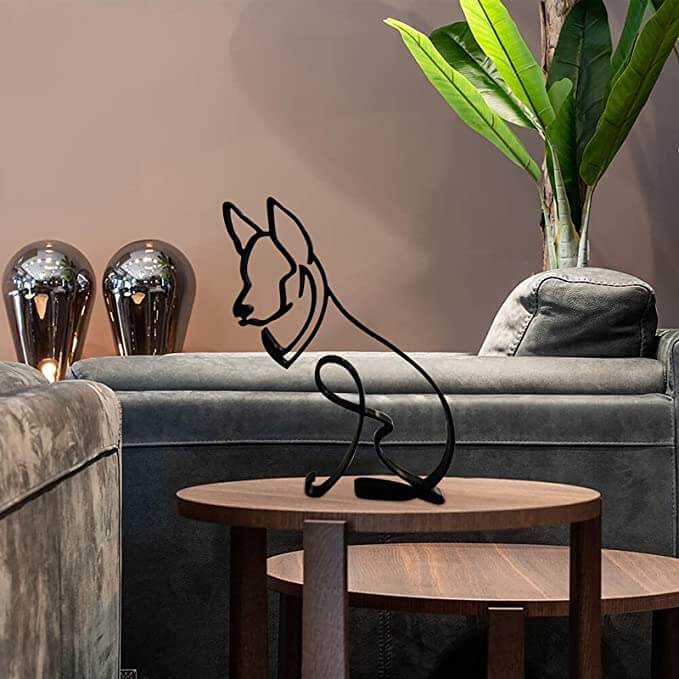 Hondensculptuur Met Minimalistische Vorm En Dagelijkse Decoratieve Stijl