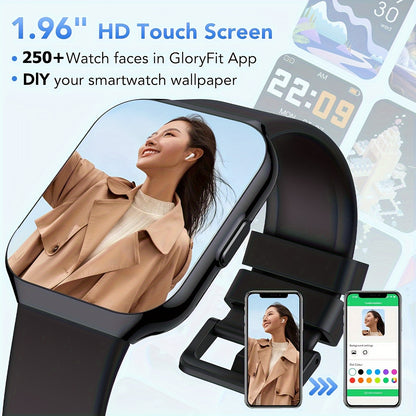Smartwatch 1.96 inch waterdicht met sportmodi en slaapmonitoring