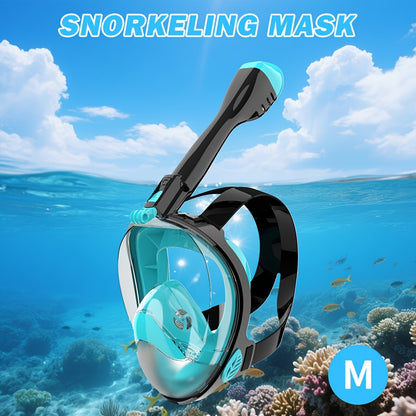180° Panoramisch Snorkelmasker – Anti‑Condens & Droge Top voor Volwassen Snorkelaars