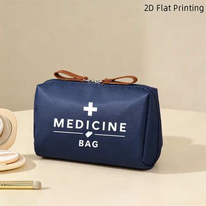 Vintage Reis Organizer met Medicijnlabel en Meerdere Vakken