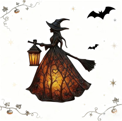 Halloween Lantaarn Met Sfeervol Licht En Decoratieve Vorm