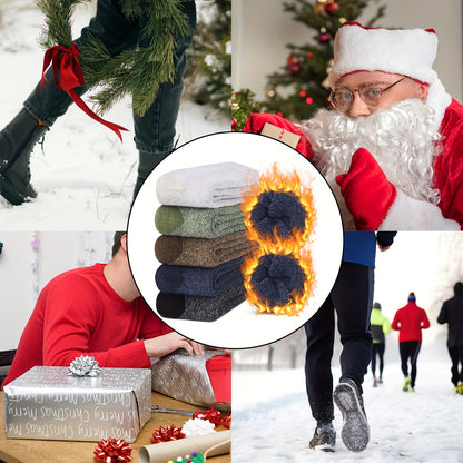 5 Stuks Winterthermosokken voor Heren – Ademend en Warm voor Outdooractiviteiten
