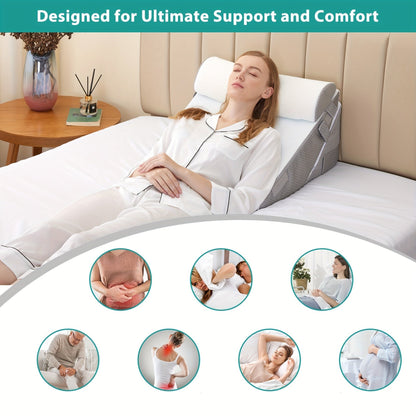 Verstelbaar Wigkussen Van Memory Foam Voor Comfortabele Ondersteuning