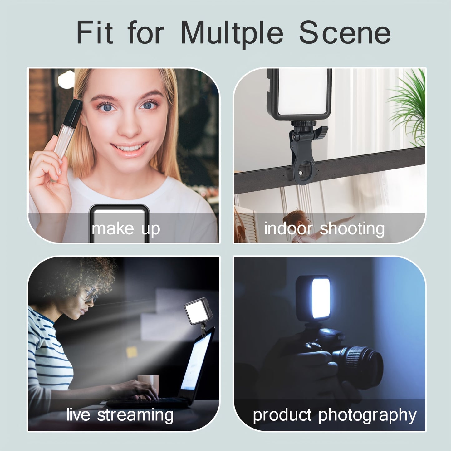 LED Clip‑Vullicht voor Fotografie en Video