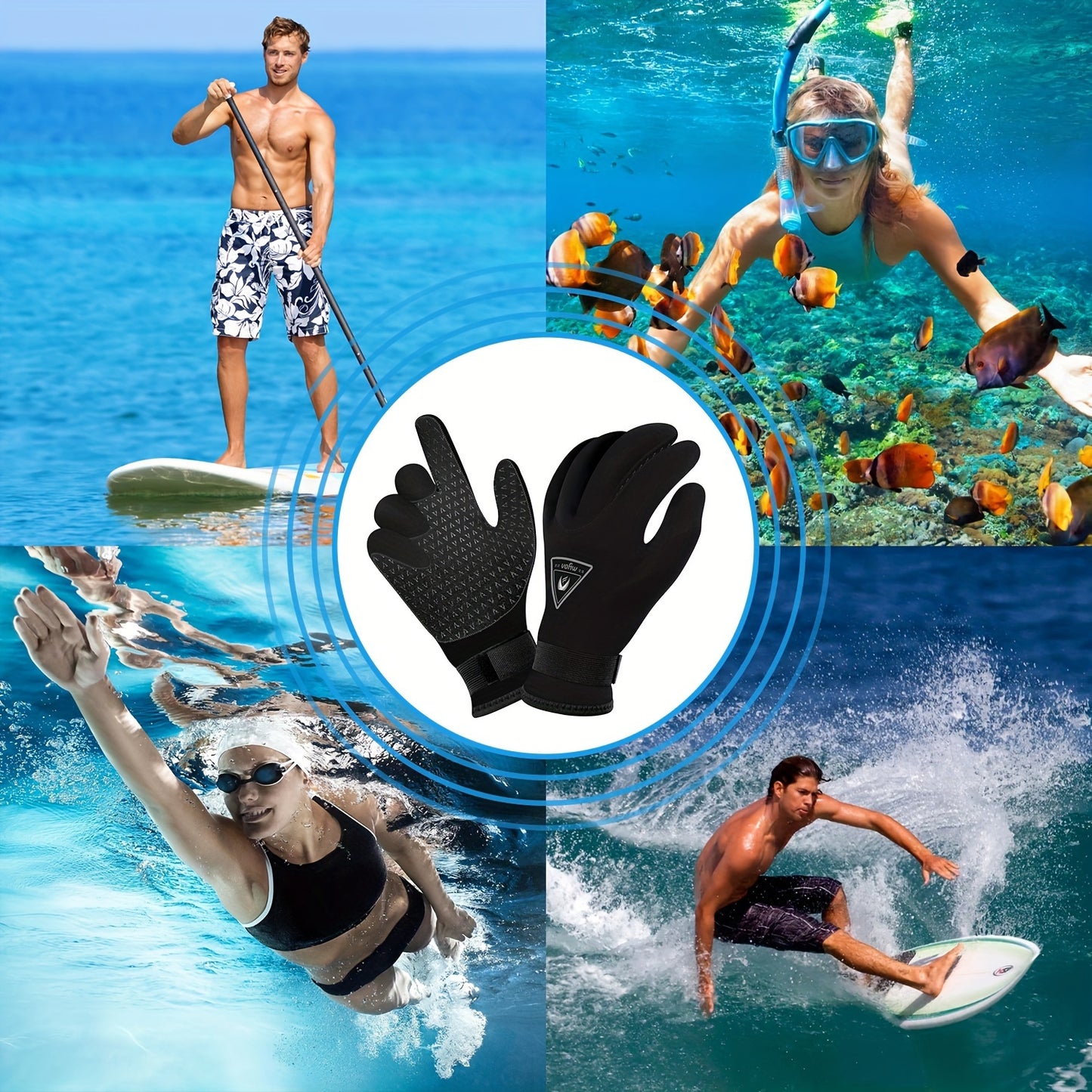 3mm Thermische en Slijtvaste Duikhandschoenen van Neopreen voor Wateractiviteiten