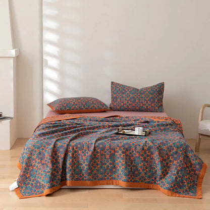 Zeslaags Quilt Van Polyester Met Zacht Comfort En Fris Patroon