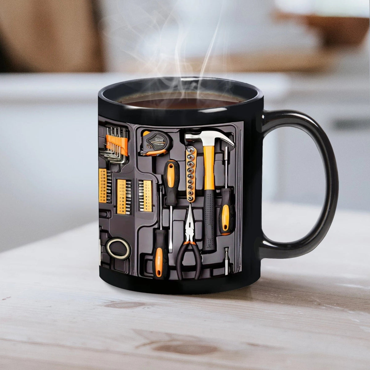 Keramische Mok Met Gereedschapsdesign Voor Koffie En Thee