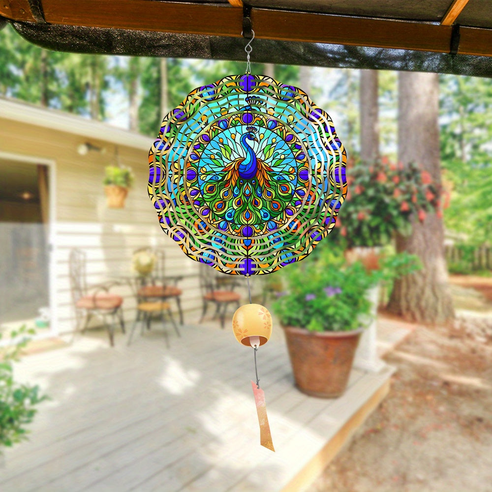 Metalen Pauw Windspinner voor Buiten