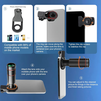 32x Zoom Telefoonlens voor Outdoor Avonturen