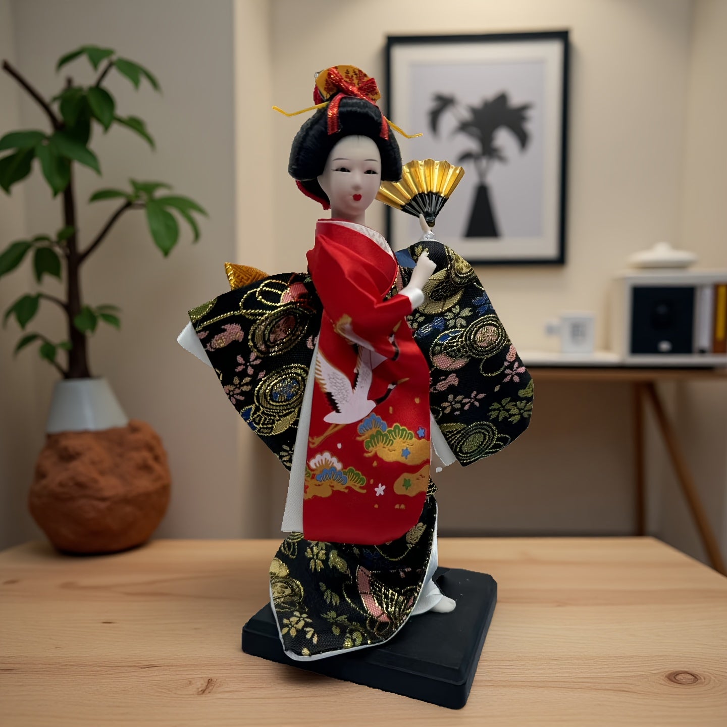 SamuraiSpirit Sculptuur – Handgemaakte Japanse Resin Figuur met Traditionele Pantsering