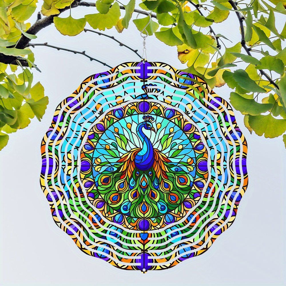 Metalen Pauw Windspinner voor Buiten
