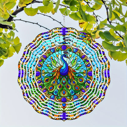 Metalen Pauw Windspinner voor Buiten