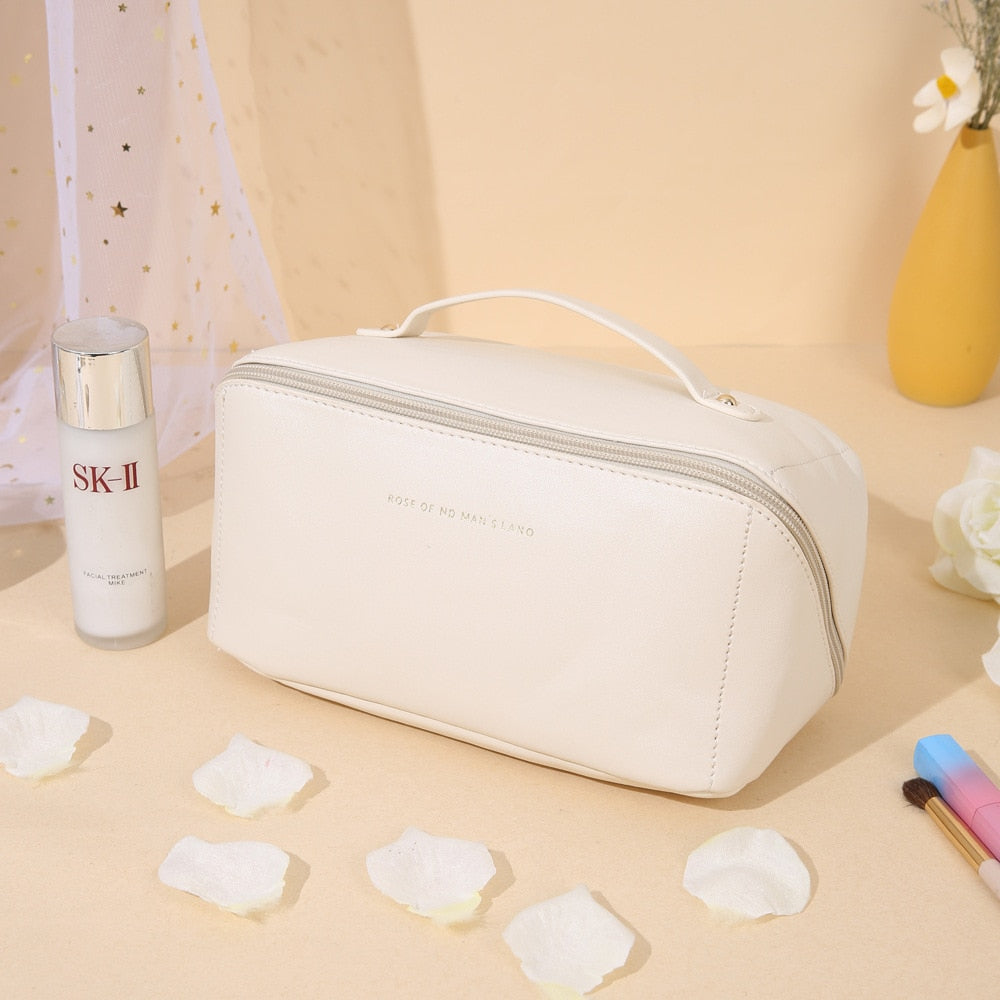 Luxe Beautycase van PU-Leer met Meerdere Opbergvakken