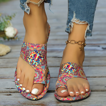 Dames Sandalen – Sportieve Instappers met Bloemenprint