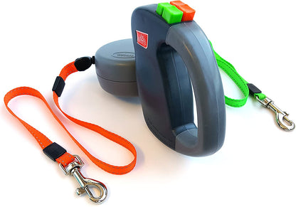 Dubbele Hondenriem Met Draaimechanisme En Ergonomische Handgreep