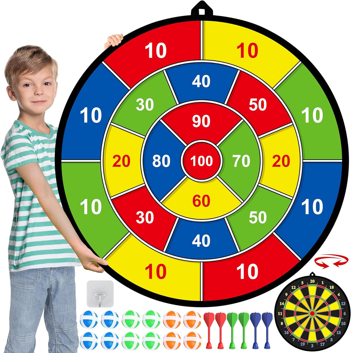 Dubbelzijdig Dartbord Voor Kinderspel En Vaardigheidstraining