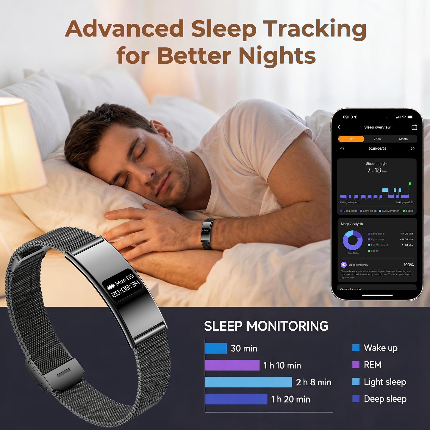 Ultradunne Smartwatch met 2,8 mm Behuizing, IPX8 Waterbestendigheid en Multifunctionele Gezondheidsfuncties