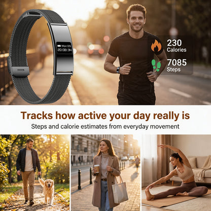 Ultradunne Smartwatch met 2,8 mm Behuizing, IPX8 Waterbestendigheid en Multifunctionele Gezondheidsfuncties