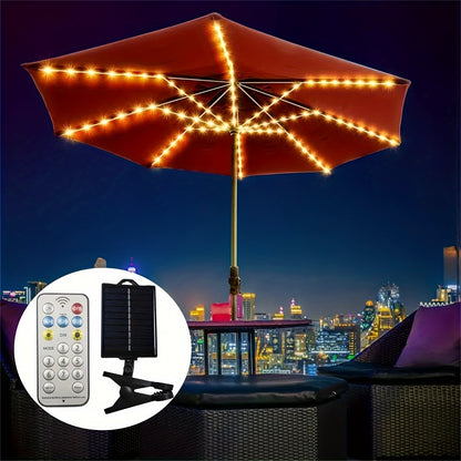 Zonne-energie Parapluverlichting – 104 LED Sprookjeslamp met Afstandsbediening voor Buiten