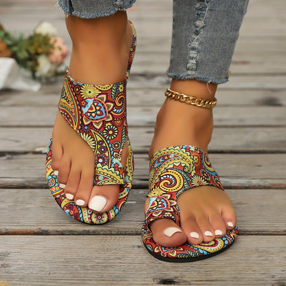 Dames Sandalen – Sportieve Instappers met Bloemenprint
